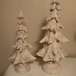Cream Colored Wooden Trees